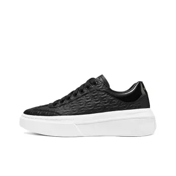 Skechers Court Classics Abrasion Resistant Breathable Support Low Top Skateboard Shoes Women's Black White