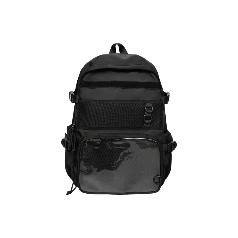 BAODIDAISHU Nylon Backpack Regular Unisex White/Black-3