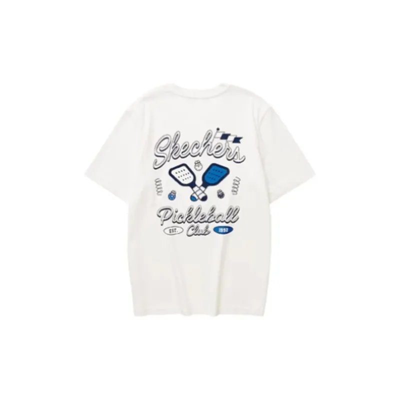Skechers T Shirt Unisex Marshmallow White-1