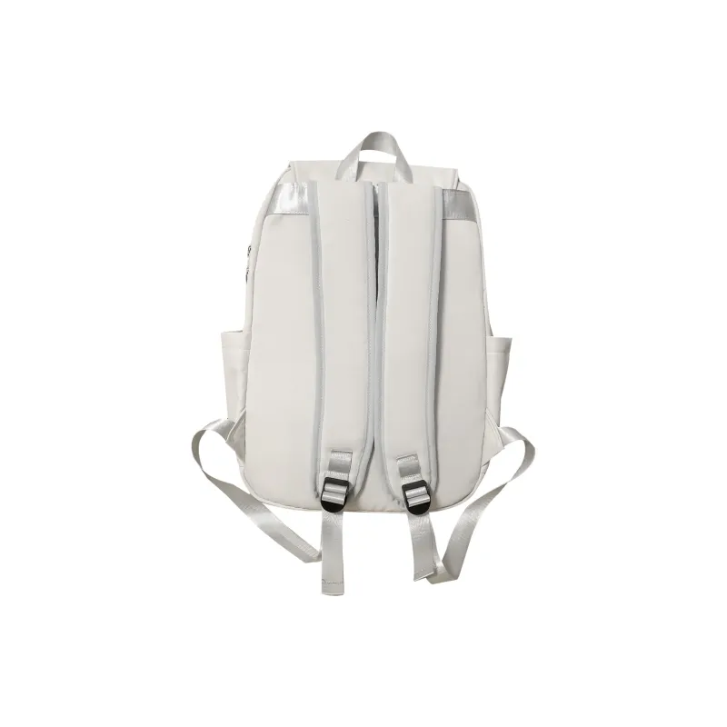 MAKINO Fabric Backpack Medium Size Unisex Black/White/Blue-6