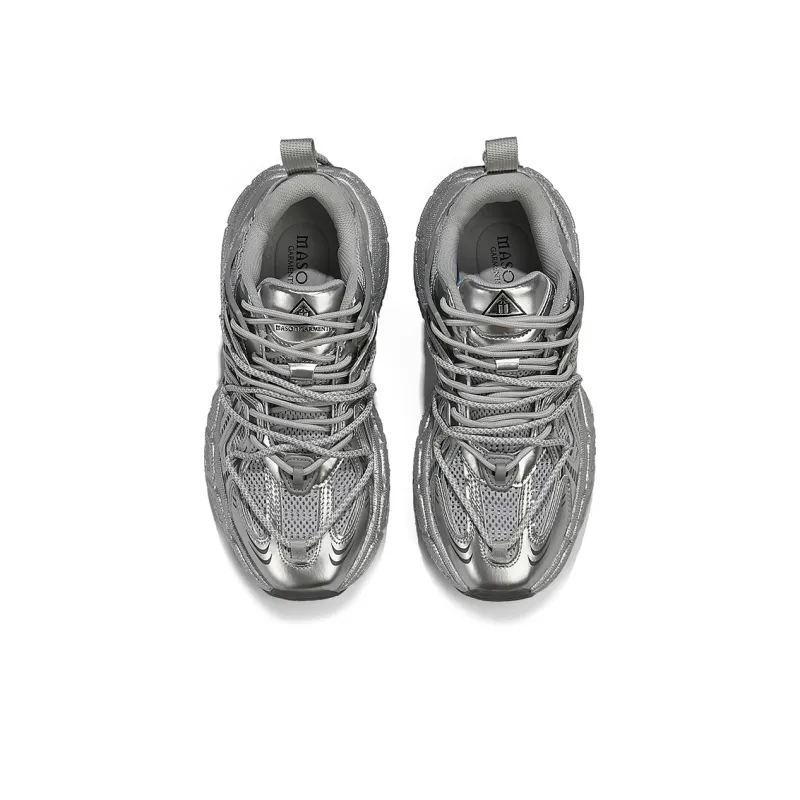 Masongarments Cage Series Abrasion Resistant, Breathable, Lightweight, Height Increasing Low Top Chunky Sneakers Unisex-50
