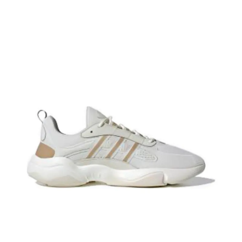 Adidas Originals Haiwee Cushioned Wear Resistant Breathable Low Top Chunky Sneakers Unisex White Yellow-1