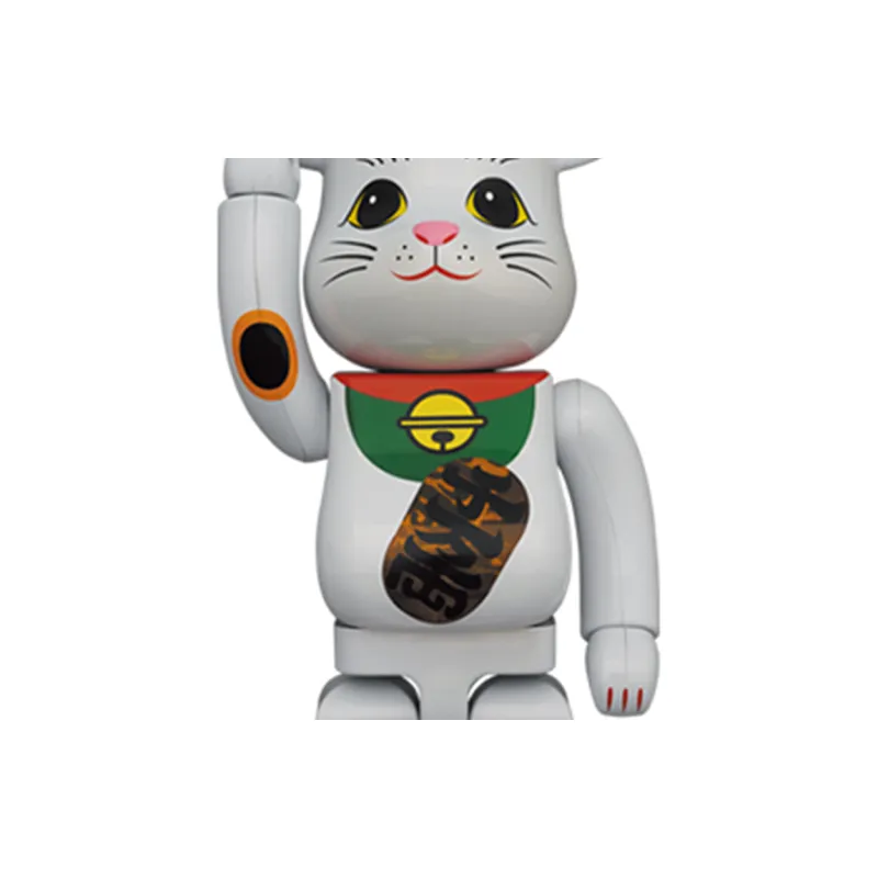 BE@RBRICK Maneki Neko White Plated Luminous-2