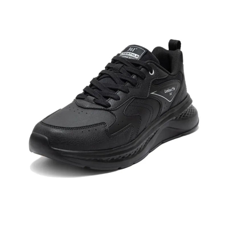 361° Cushioning Lightweight Low Top Casual Running Shoes Men's Obsidian Black-1