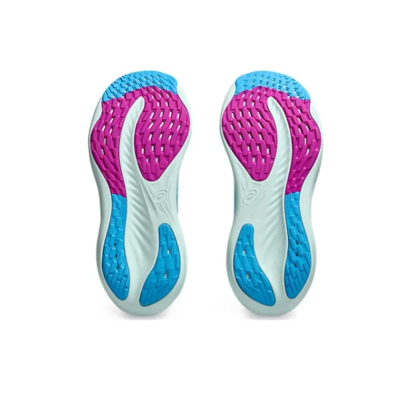 Asics GEL NIMBUS 26 Slip Resistant Abrasion Resistant Shock Absorbers Low Top Casual Running Shoes Women's Cyan-4
