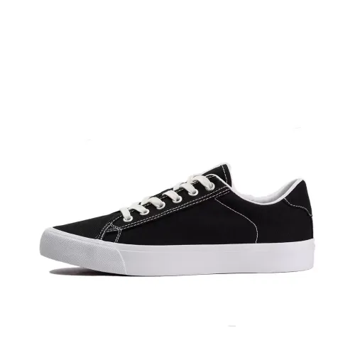 GOLUCK Skateboard Shoes Unisex Low-top Black/White