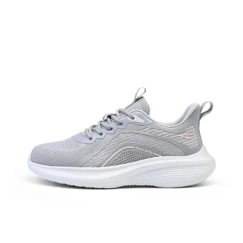 DEERWAY Breathable Lightweight Height Increasing Low-Top Running Shoes Women's Gray Pink