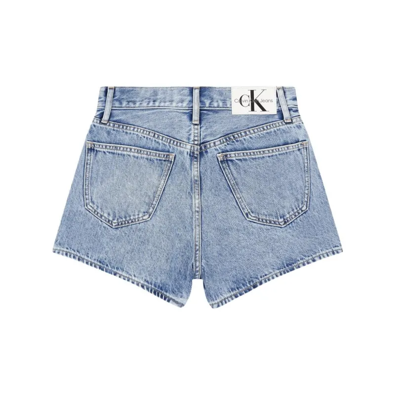 CALVIN KLEIN Denim Shorts Women's Light Blue-1