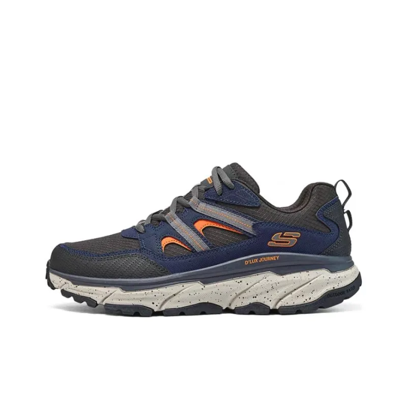 Skechers OUTDOOR Abrasion Resistant Breathable Low Top Hiking Shoes Men's Black Blue-0