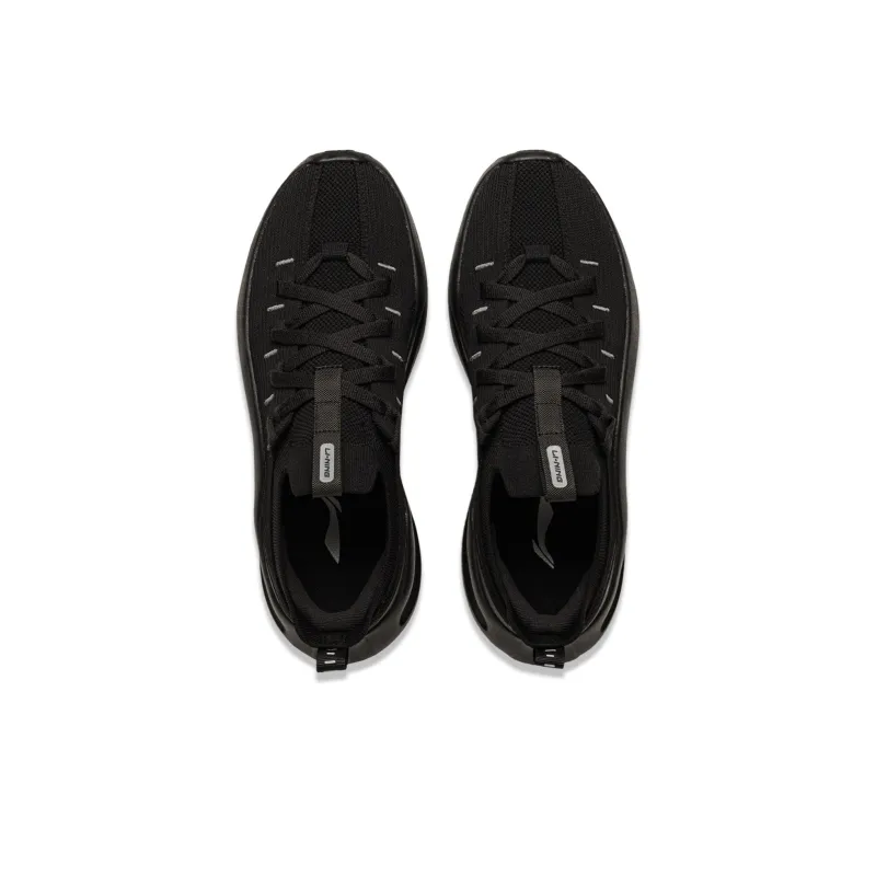 LiNing Cloud Wave Cushioned Anti Slip And Wear Resistant Lightweight Low Top Casual Shoes Men's Night Black-3