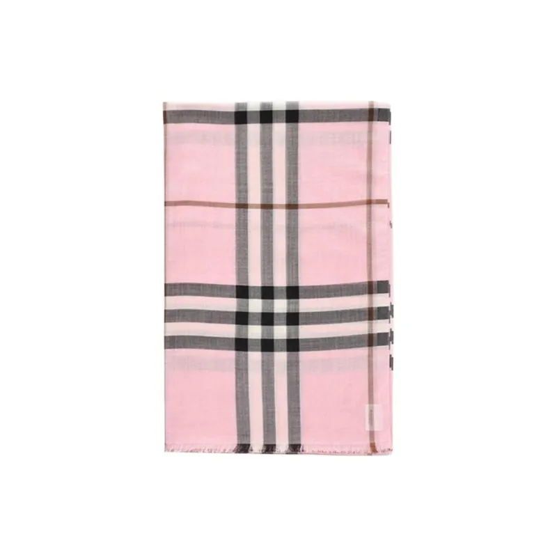 Burberry Checked Frayed Edge Scarf-2