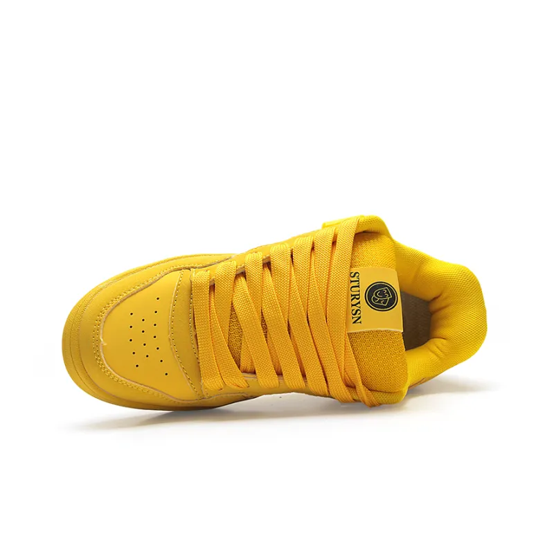 STUR YSN Wear resistant And Lightweight Low Top Skateboard Shoes Unisex Gold Coast-4