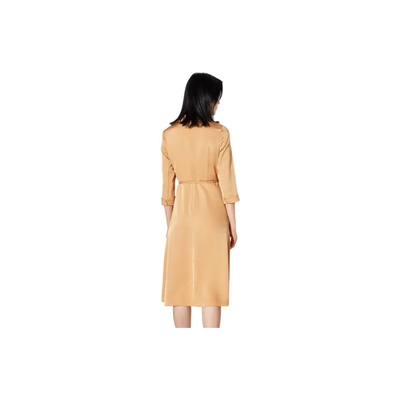 BBLLUUEE Long Sleeved Dress Women's Rimu Orange-0