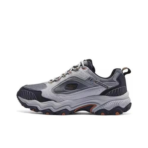 Skechers OUTDOOR Hiking / Trekking Shoes Men Low-Top Gray/Orange/Black/GYOR