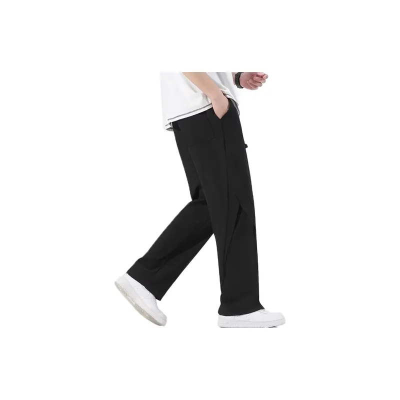 AMANDA BY Casual Pants Summer Unisex Black-1