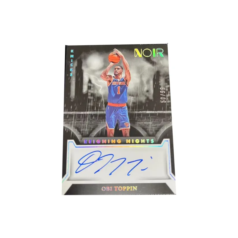 PANINI Obi Toppin Nikkei 22 23 NOIR 99 Signature Card Rain Night Signature Star Card Product Access Sports Cards 1 Pc-0