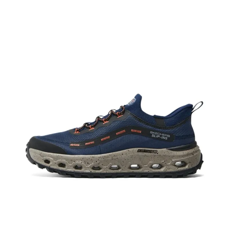 Skechers OUTDOOR Anti Slip Wear Resistant Low Top Outdoor Shoes Men's Blue Orange-0