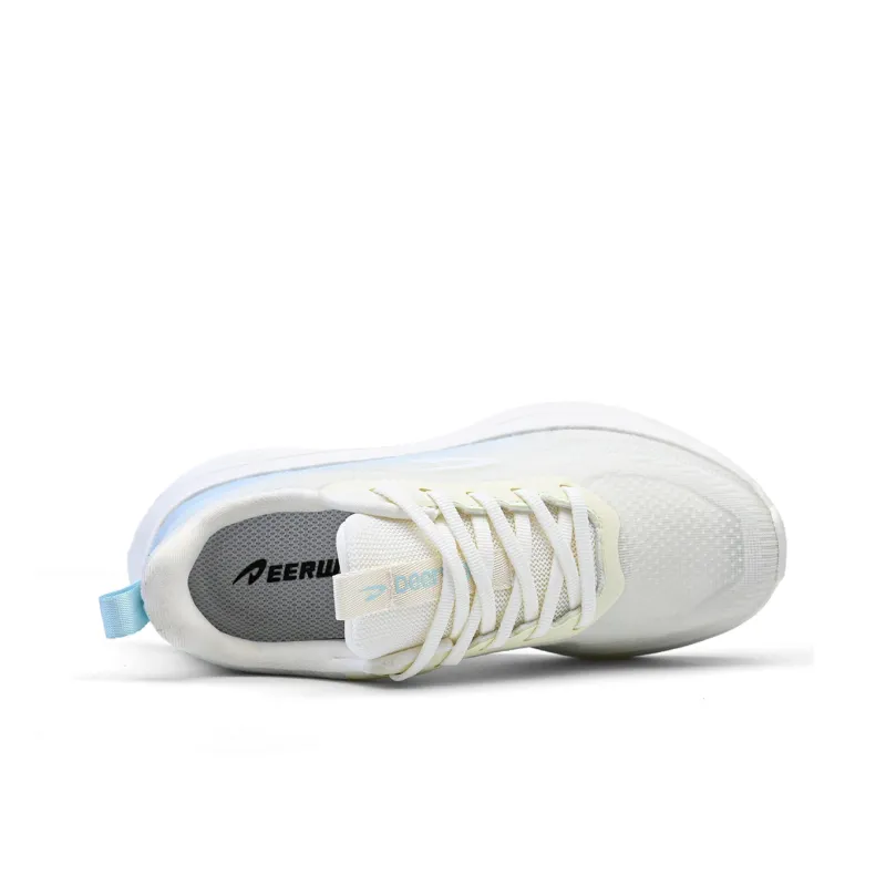 DEERWAY Cushioning Rebound Height Increasing Wear Resistant Lightweight Breathable Low Top Running Shoes Women's Blue-2