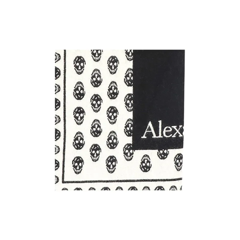 Alexander McQueen Wool Knit Scarves Women's Black-2