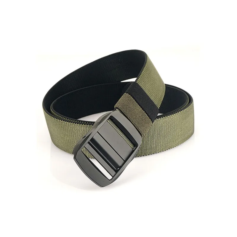 Mulinsen Double Sided Minimalist Style Casual Automatic Buckle Nylon Belt Unisex 3.8cm-2