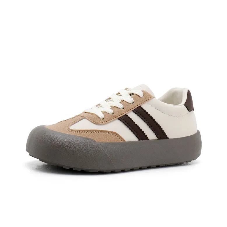 VAEL Skateboard Shoes Women's Low Top Silver-19