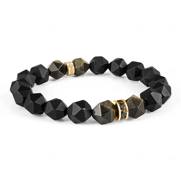 AWNL Gold Sheen Obsidian Bracelets Men's-1