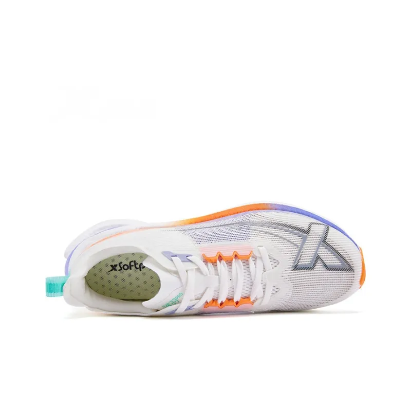 XTEP Cushioned Wear-Resistant Lightweight Breathable Low-Top Running Shoes Men's White Basket Purple-2