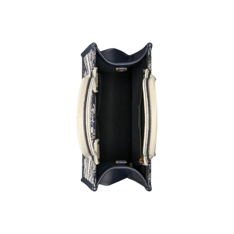 DIOR BookTote Calfskin Tote Bag, Shopping Bag, Handbag Trumpets Women's Black-4