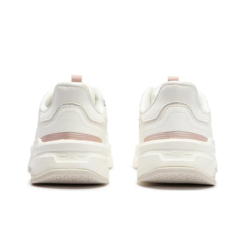 361° Cushioning Wear-Resistant Low-Top Casual Shoes Women's White Pink-4