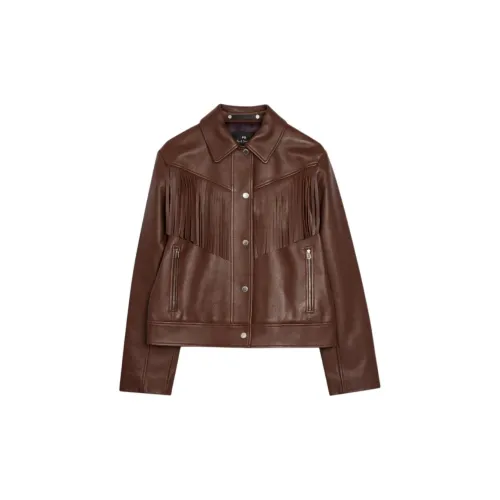 Paul Smith Leather Jackets Women's Chocolate Brown