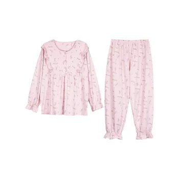 XIN1BU Pajama Set Women's Vanilla Purple