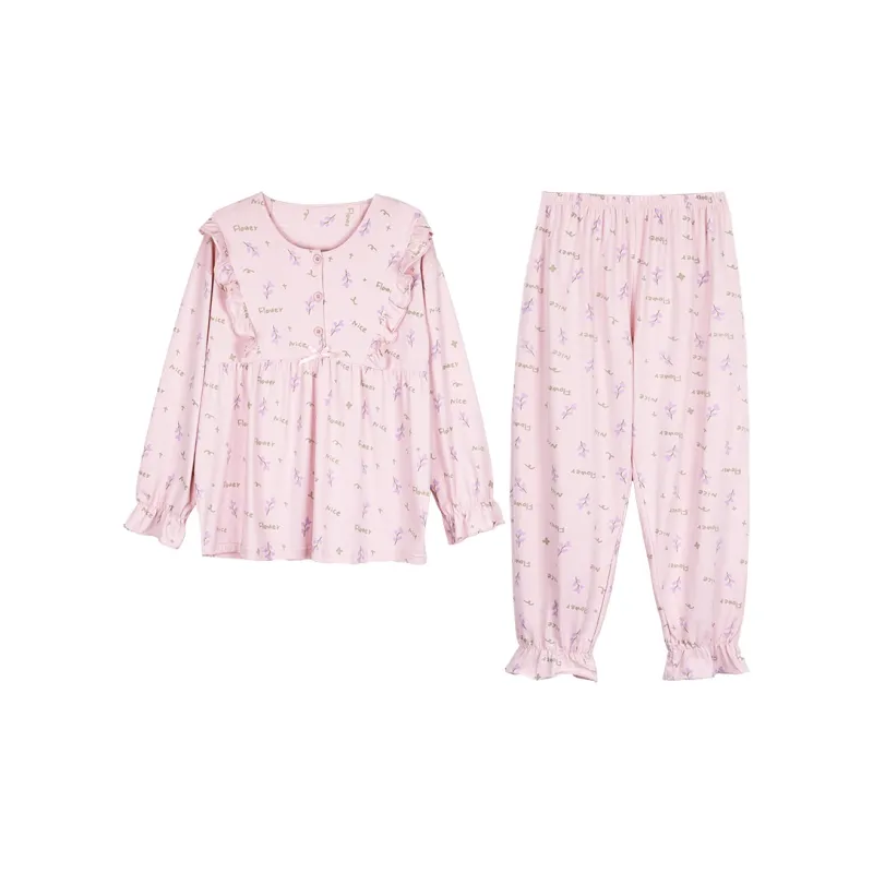 XIN1BU Pajama Set Women's Vanilla Purple-0