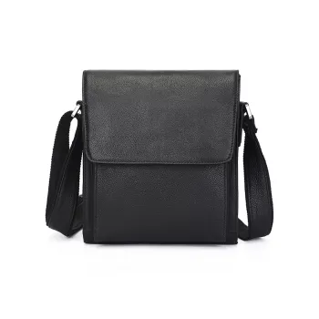 DOSRFINI Top Grain Cow Leather Shoulder Bag, Crossbody Bag Men's Black/Umber/Brown Yellow/Dark Brown