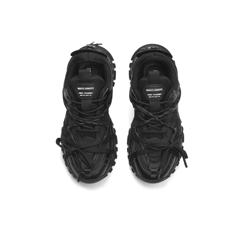 Masongarments Shark Tooth Series Running Shoes Unisex Low Top Black/Gray/White/Beige/Galaxy Gray-71