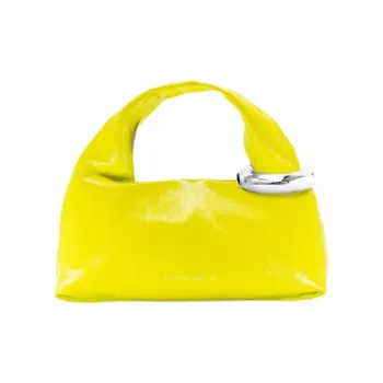 STUDIO AMELIA Sheepskin With Acrylic Coating Hobo Bag Shoulder Bag Crossbody Bag Handbag Mini Women's Acid Yellow