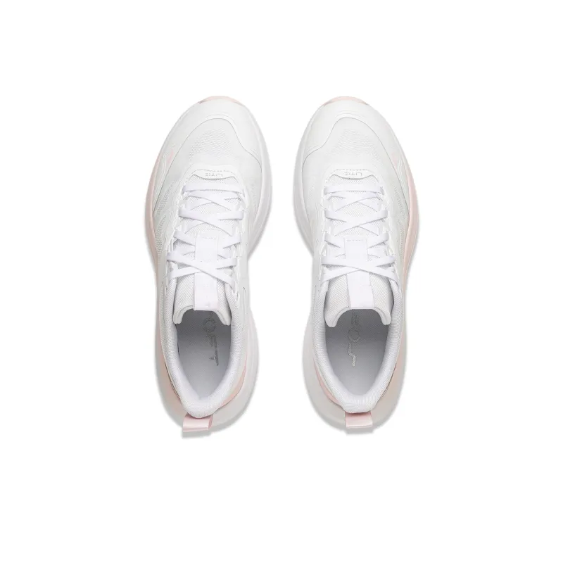 LINING Soft Lite Casual Shoes Women's Low Top Standard White/Peach Blossom Pink-3