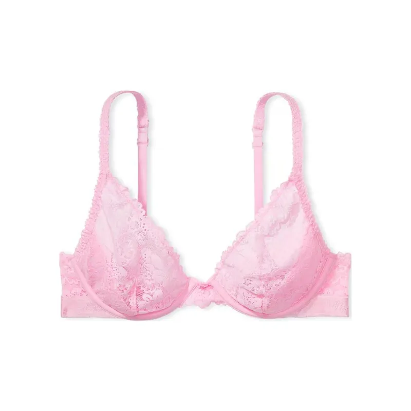 Victoria's Secret PINK WINK UNLINED PLUNGE BRA / PB Bra Women's Pink Bubble-0