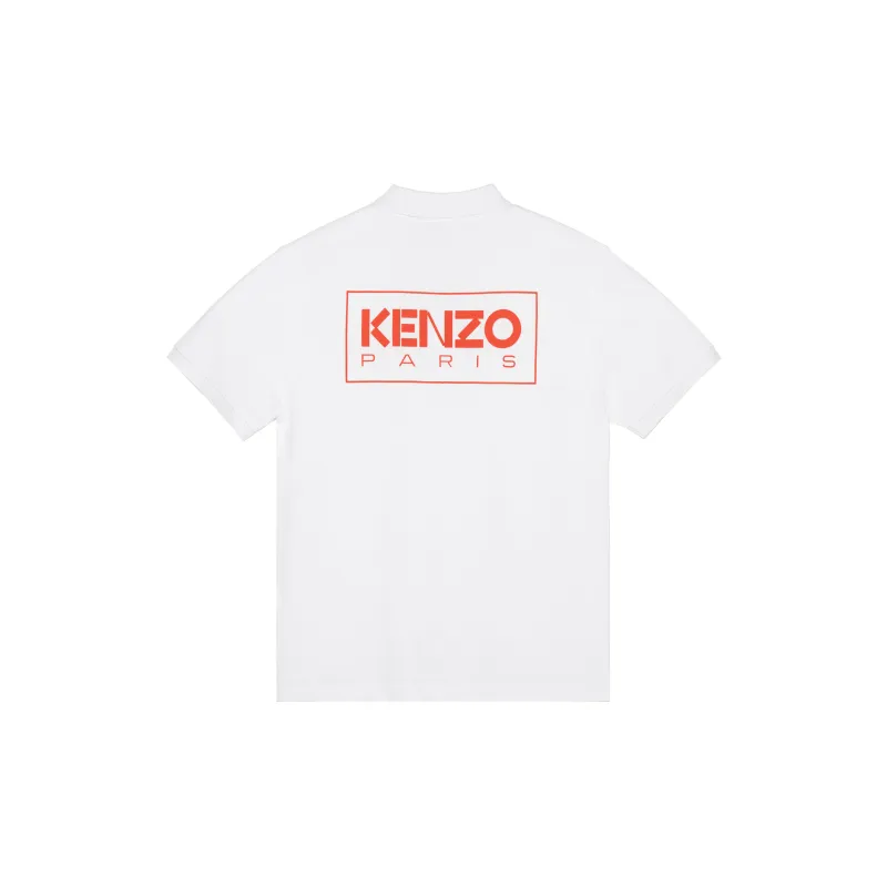 KENZO Letter Logo POIO Shirt Men's White-1