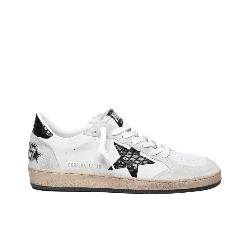 Golden Goose Ball Star Low Top Skateboard Shoes Men's Black White-1