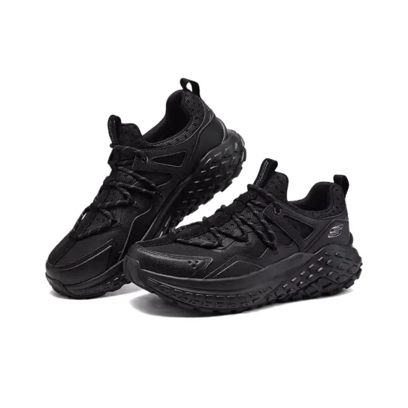 Skechers Sport Cushioning Anti Slip And Wear Resistant Breathable Support Low Top Casual Running Shoes Men's Black-2