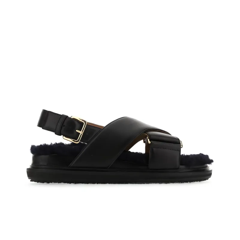MARNI Fussbett Beach Sandals Women's Pure Black-1