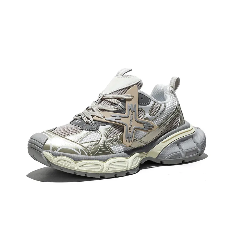 BOIGEMES Chunky Sneakers Unisex Low Top White/Black/Gray/White Blue/Champagne-21