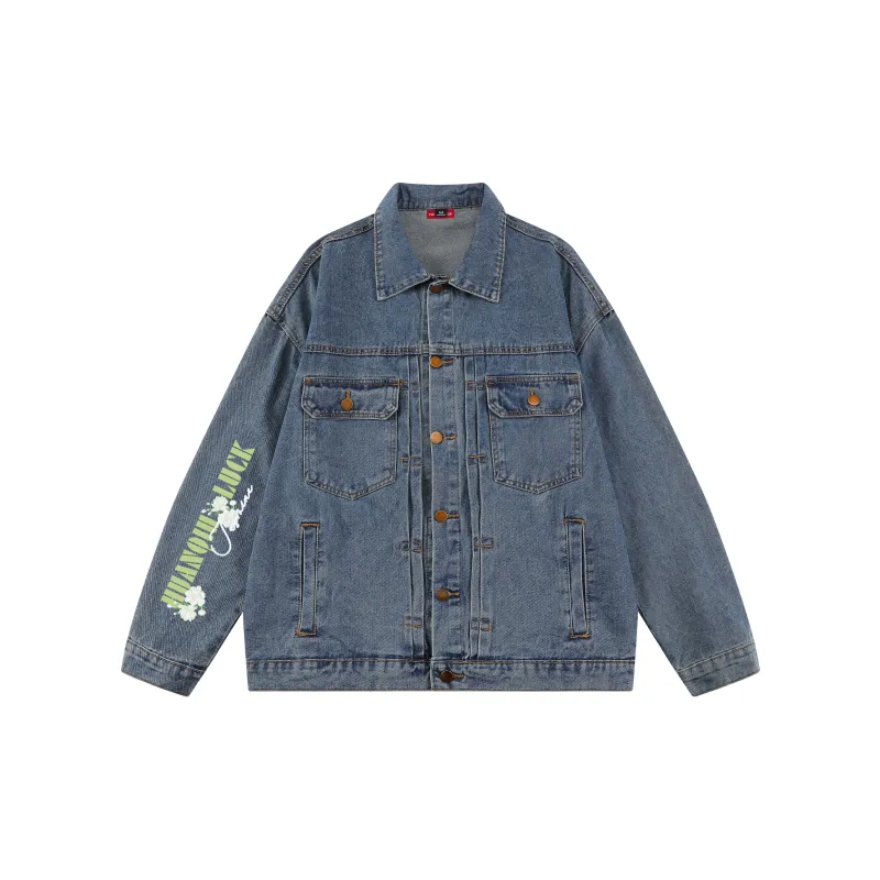 HUANQIU Denim Jackets Unisex-12