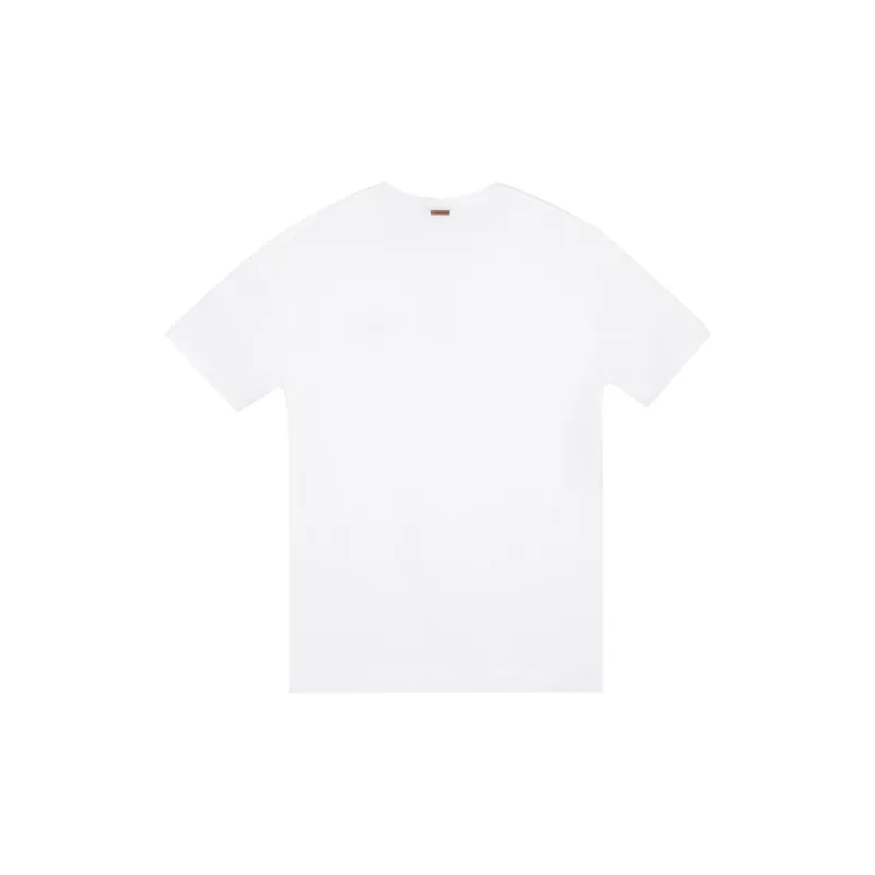 Ermenegildo Zegna Logo Embroidered Crewneck T Shirt-1