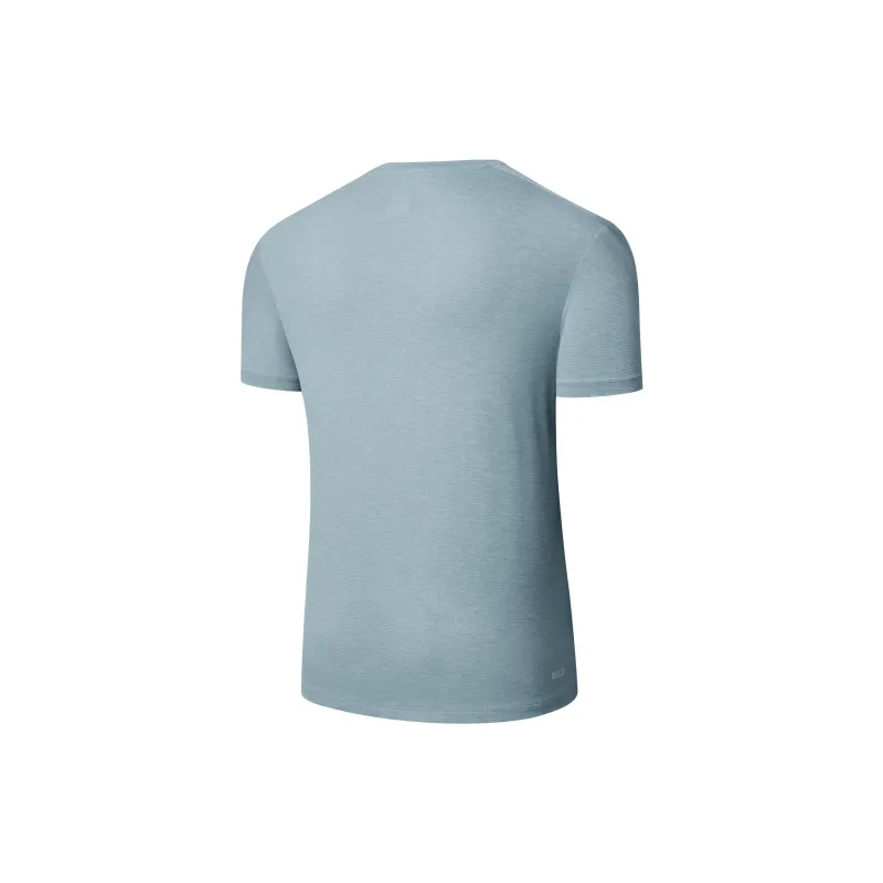 Erke T Shirt Men's Single Dyed Dusty Blue-1