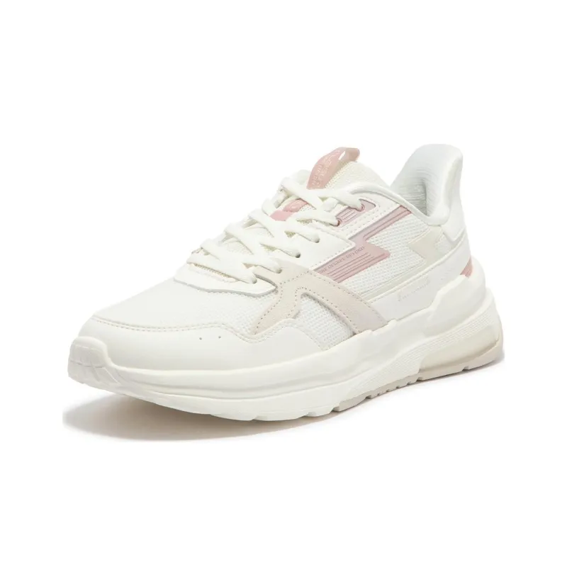 361° Cushioning Wear-Resistant Low-Top Casual Shoes Women's White Pink-2