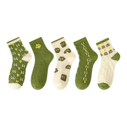 MIIOW Mid Calf Socks Women's 5 Pack
