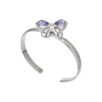 STUGAZI Floating Butterfly Series White Gold Plated Copper Bangles Women's