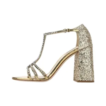 MIU MIU One Strap Sandals 11.5cm Women's Gold