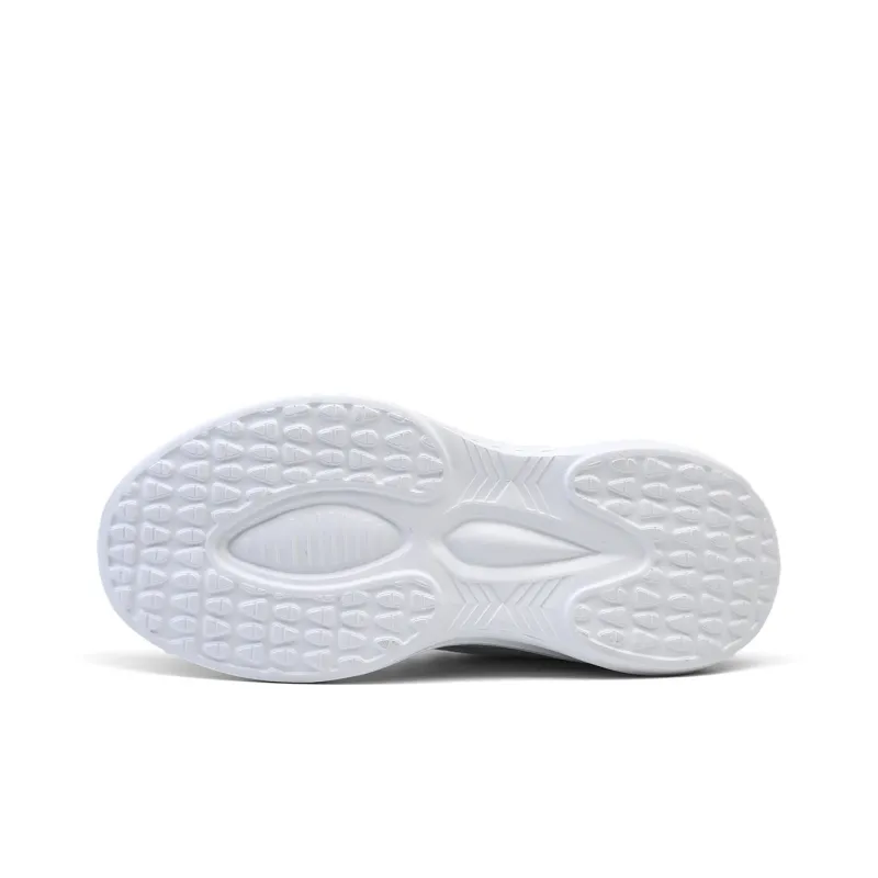 DEERWAY Cushioning Coverage Rebound Height Increasing Lightweight Breathable Low Top Running Shoes Women's White Purple-5